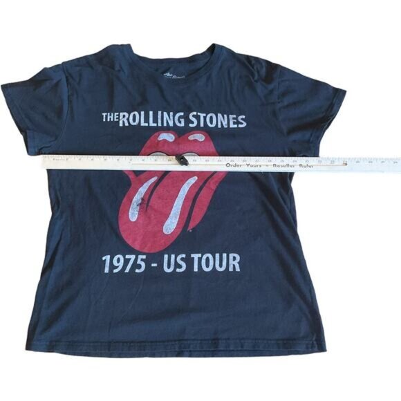 The Rolling Stones 1975 US Tour Black T-Shirt L - Picture 5 of 12